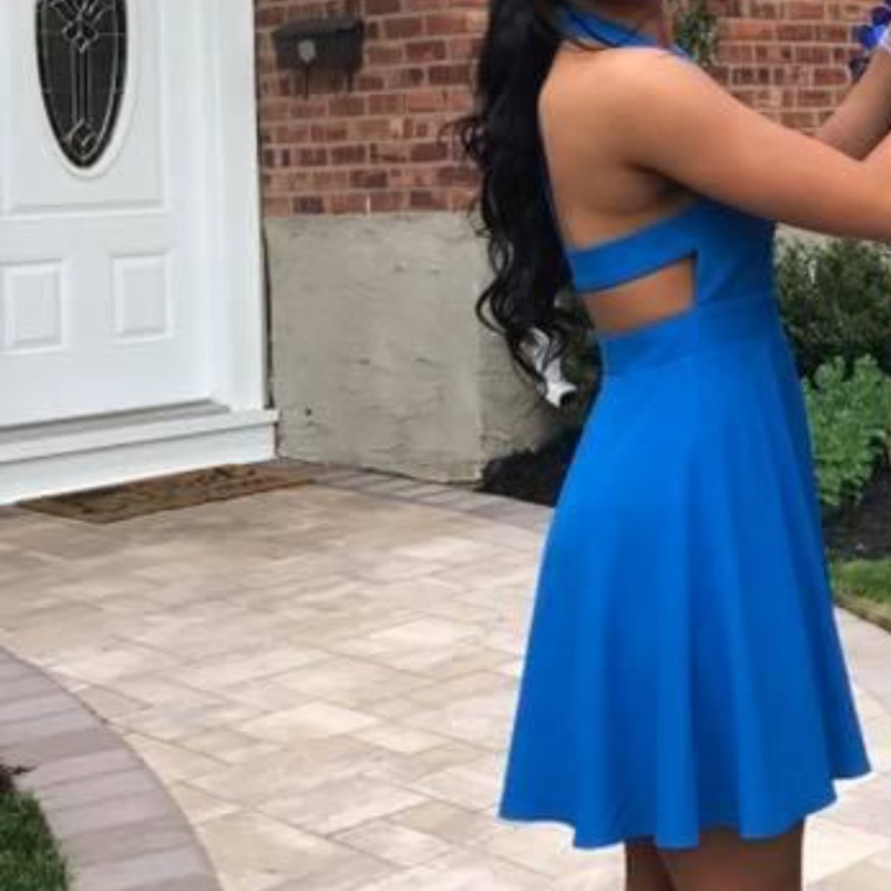 Royal blue junior prom dress